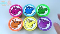 Peppa Pig Cups Play Doh Clay Learn Colors in English Playing Toys Peppa Pig Family
