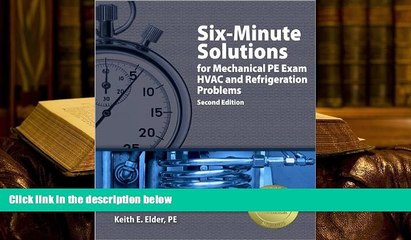 Popular Book  Six-Minute Solutions for Mechanical PE Exam HVAC and Refrigeration Problems, 2nd Ed