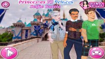 Princesses VS Princes Selfie Battle - Elsa, Jasmine & Rapunzel VS Jack Frost, Aladdin & Fl