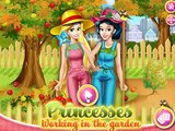 Divertido y Creativo Princesas de Trabajo en el Jardín de la Película Play-Lindo Rapunzel y blancanieves BF
