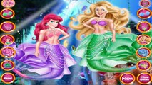 La Princesa sirena Guardar El Océano Limpiar, Médico y de Vestir a los Niños de la Familia de Juegos de Diversión Para