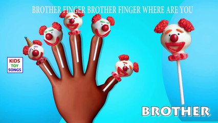 Clone Cake Pop Finger Family | Clown Daddy Finger Cartoon Animation Nursery Rhymes Kids Music