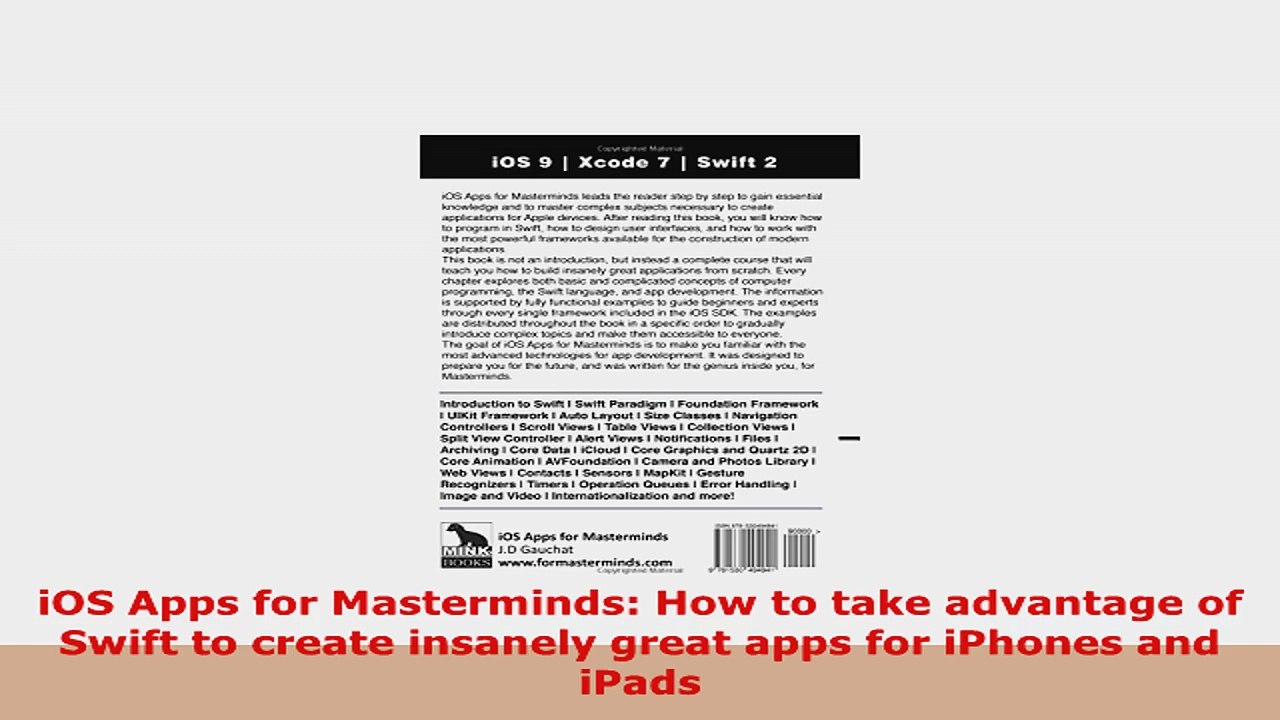 READ ONLINE  iOS Apps for Masterminds How to take advantage of Swift to create insanely great apps for
