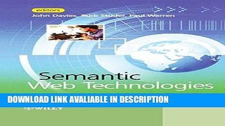 Download [PDF] Semantic Web Technologies: Trends and Research in Ontology-based Systems Full Ebook