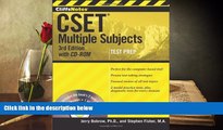 Best Ebook  CliffsNotes CSET: Multiple Subjects with CD-ROM, 3rd Edition  For Kindle