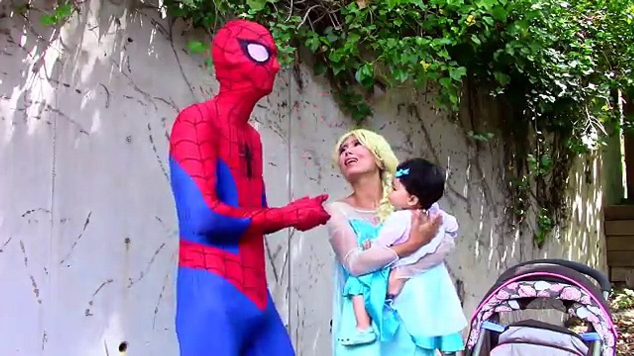 Elsa Baby is Sick! Elsa & Spiderman take baby elsa to the doctor: funny superhero in real life