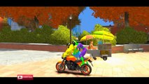 SPIDERMAN COLORS IRONMAN & HULK COLORS! Motorbike Epic Party Nursery Rhymes Disney Pixar C