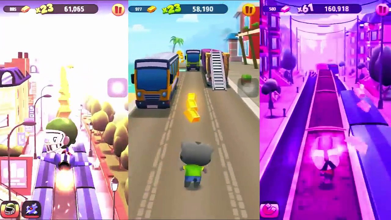 Talking Tom Gold Run Colors Reaction 2017   Characters Running Trough All Existing Maps ᴴᴰ w-UxnOZLan2LE
