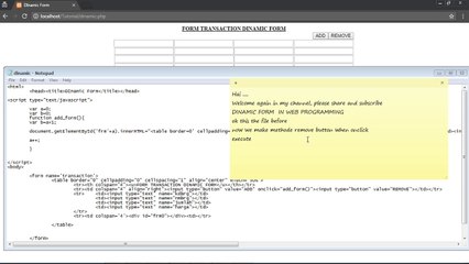 web programming dinamic form part 2