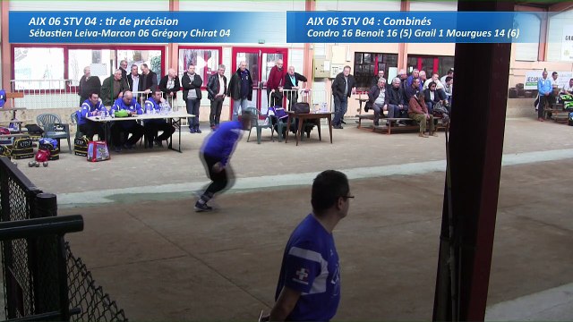 Second tour, premier tir de précision, demi-finale aller, Aix-les-Bains vs Saint-Vulbas, Sport Boules, saison 2016/2017