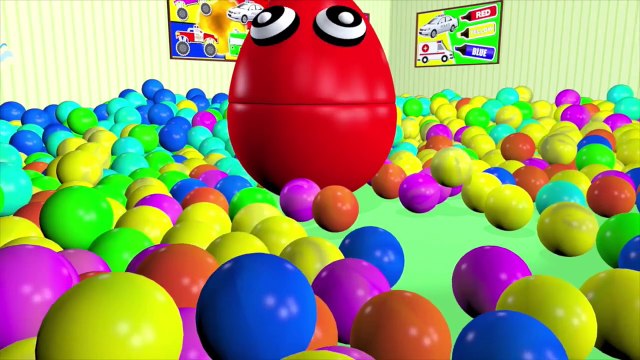 Bola Pit Dedo de la Familia 3D para que los Niños Aprendan los Colores | los Huevos Sorpresa Rimas de Colores