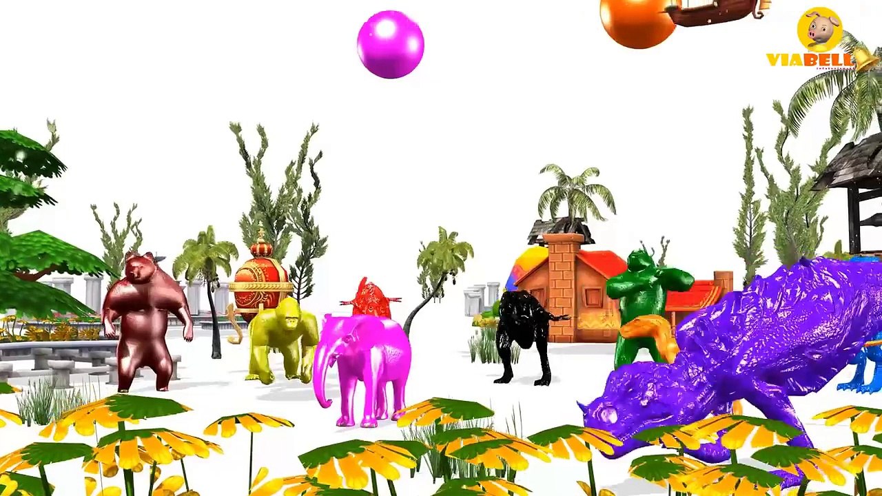 Colors Gorilla Dinosaurs Tiger Finger Family Songs For Babies Nursery Rhymes Collection