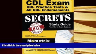 Best Ebook  CDL Exam Secrets - CDL Practice Tests   All CDL Endorsements Study Guide: CDL Test