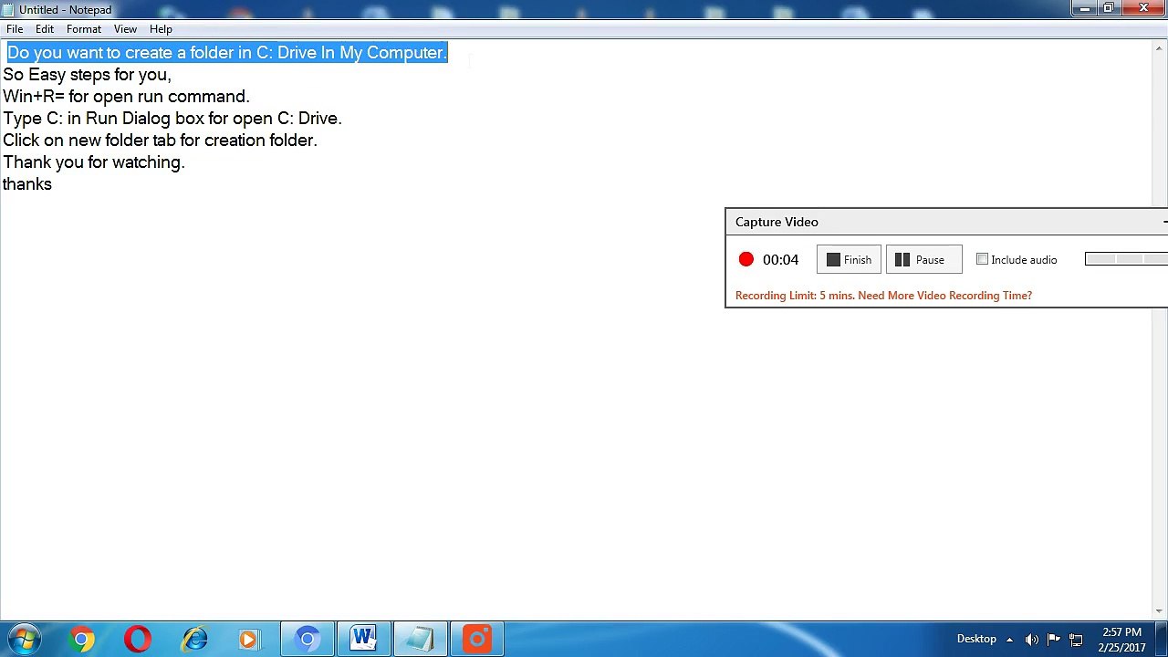 C drive folder