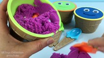 Kinetic Sand Ice Cream Smiley Face Surprise Toys Frozen Ooshies Shopkins Trolls Learn Colo