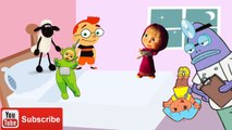 Five Little Masha Jumping on the Bed | 5 Little Monkeys Jumping on the bed Nursery Rhymes