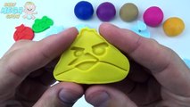Glitter Playdough Modelling Clay Angry Birds Molds Learn Colors Fun Creative for Kids