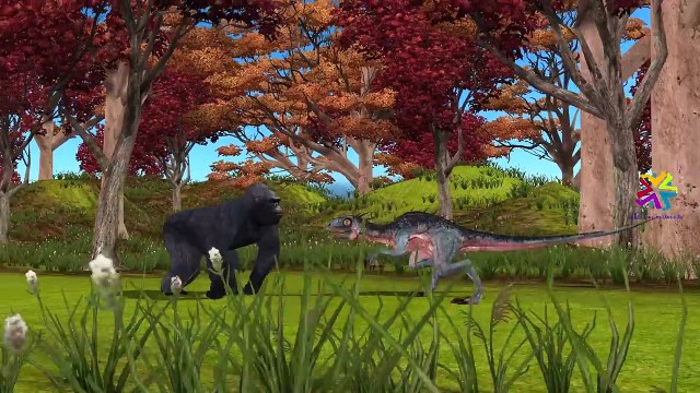 King Kong Vs Dinosaurs Fighting 3D Movie | Dinosaur Cartoons For Children | Cartoon Songs