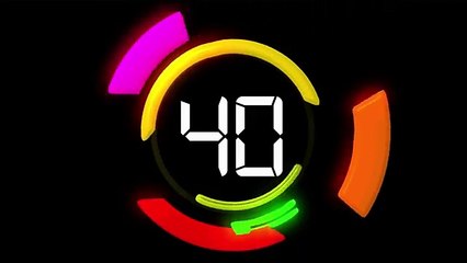 Countdown Timer 60 seconds ( v 263 ) circle clock with sound effects HD 4k