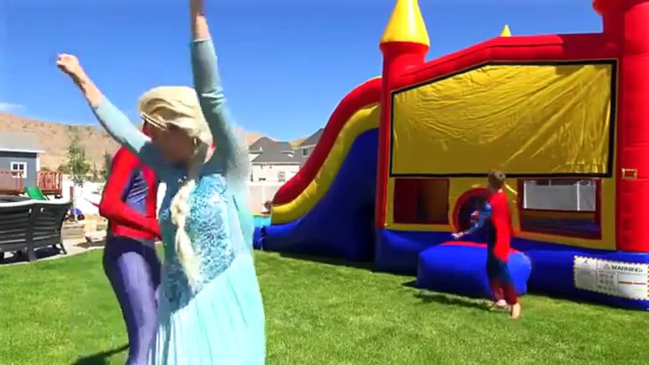 #Spiderman and Frozen #Elsa POLICE Prank vs T-rex Dinosaur, Joker, Venom, Cat Woman! Fun #