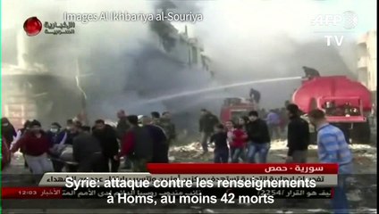 Syrie: attaque contre les renseignements à Homs, 42 morts