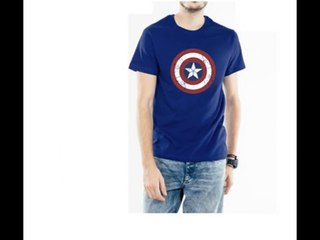 Captain America Printed White T Shirt