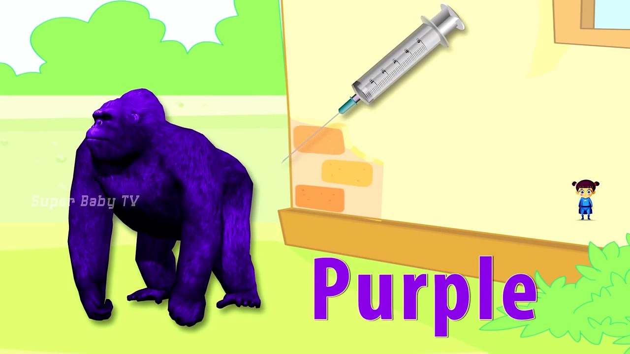Learning Colors Injection Gorilla | Colors for Children Kids to Learn