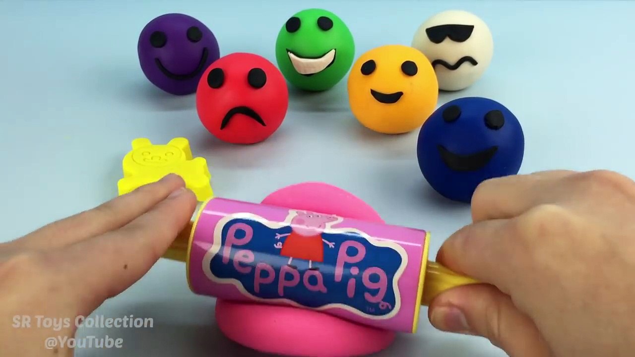 Play and Learn Colours with Play Doh Happy Smiley Laughing Face with Interesting Molds Fun for Kids