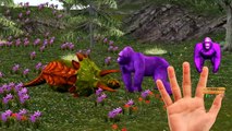 Colors King kong Finger Family - Dinosaurs Wild animals Finger Family 3d Nursery Rhymes Animation
