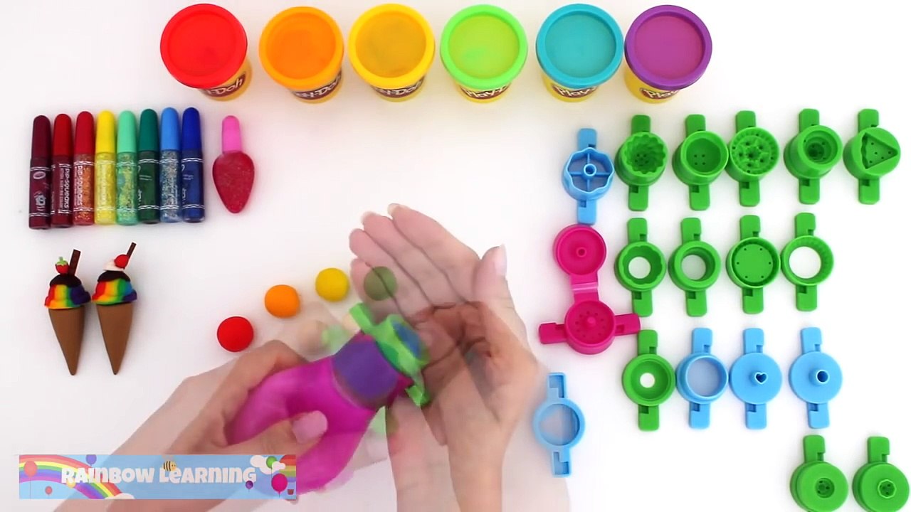 Play Doh Desserts, Ice Cream, Cakes, Donuts, Bakery How To DIY Super Video * RainbowLearni