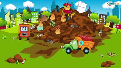 The Fire Truck with The Ambulance and The Police Car - Emergency Vehicles - Cartoons for children