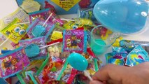 A lot of Lollipops A lot of Candy Paw Patrol Pops SpongeBob Pops in Surprise Eggs