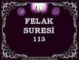 FELAK SURESİ (Türkçe Mealli )