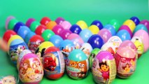 SURPRISE EGGS FROZEN PEPPA PIG MICKEY MOUSE MINNIE MOUSE SPIDER-MAN DORA THE EXPLORER PLAY DOH EGGS