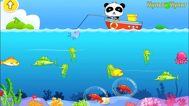 Happy Fishing Baby Panda | Learn Explore The Sea for Kids doodledrawart.com Wat