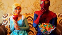 Congelados Elsa Peluquería w/ Spiderman, Hulk, el Bromista de la Diversión de los Superhéroes de Película en la Vida Real