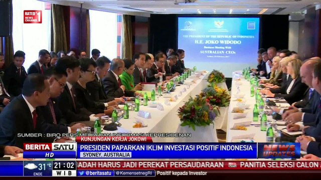 Bertemu Pebisnis Australia, Jokowi: Iklim Investasi Indonesia Positif