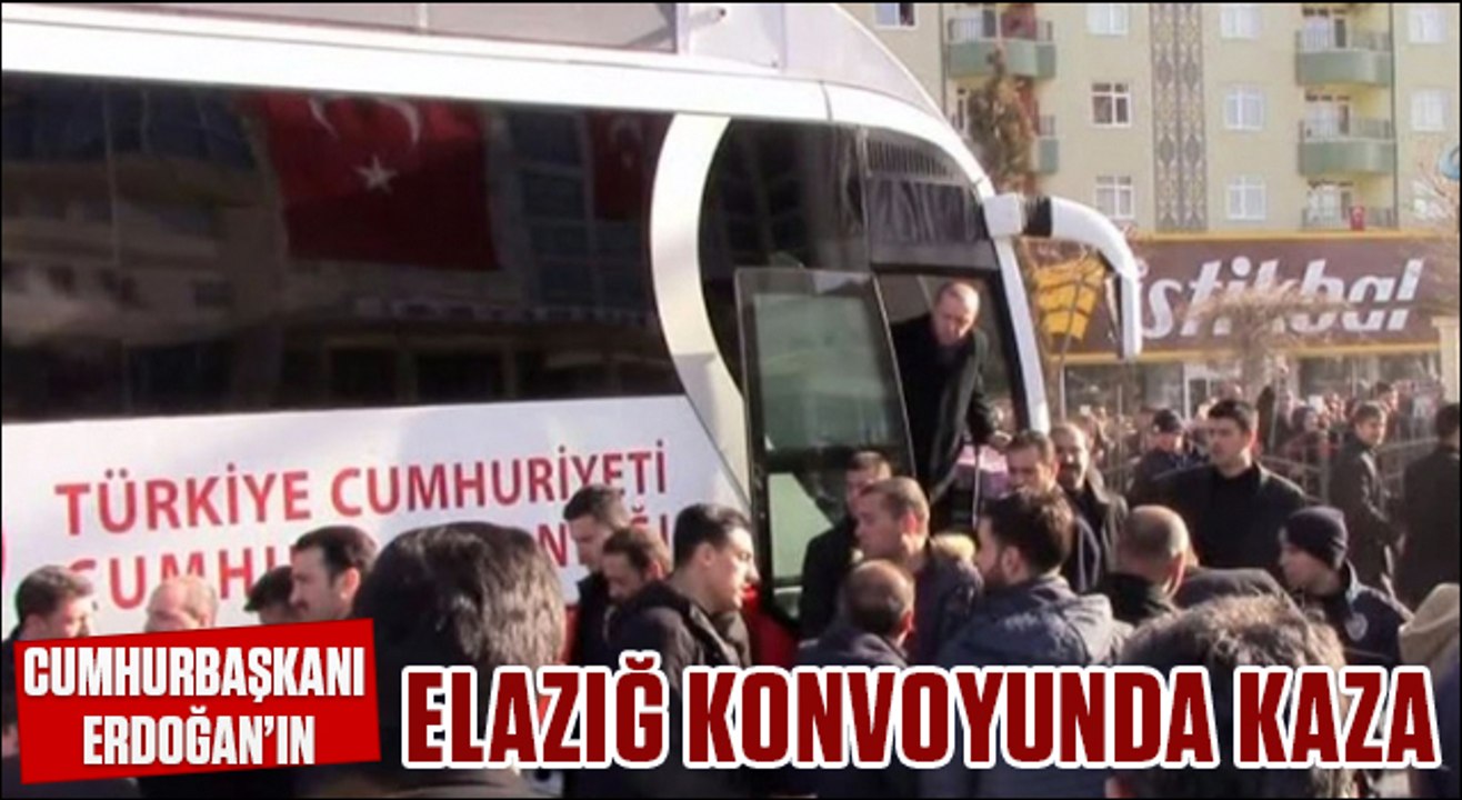 Cumhurbaşkanı Erdoğan’ın Elazığ konvoyunda kaza