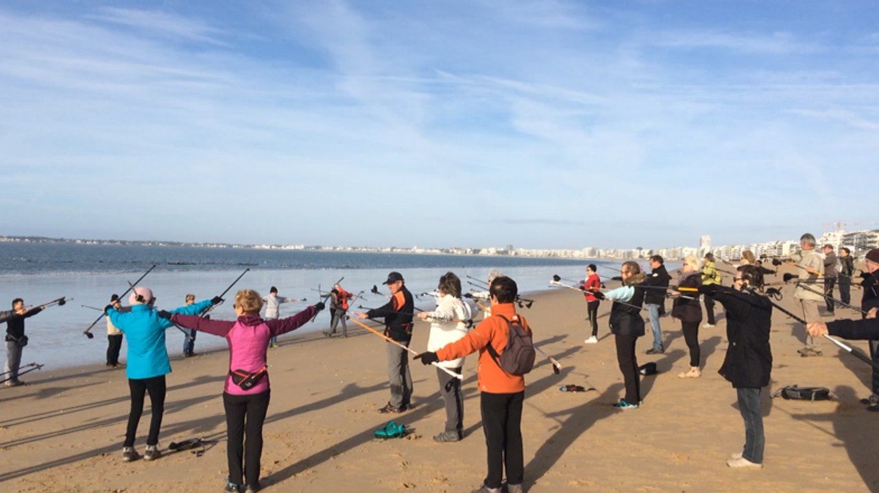 Échauffement à la marche nordique