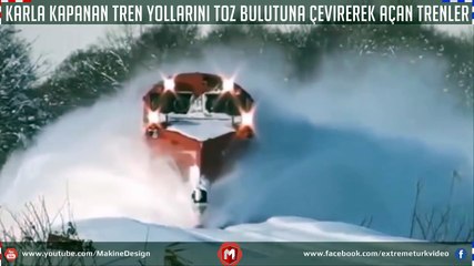 Karla Kapanan Tren Yollarını Toz Bulutuna Çevirerek Açan Trenler