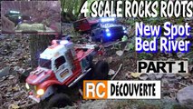 Rc Scale Crawlers sur Rochers Racines Lit de Rivière Barbechat France PART 1