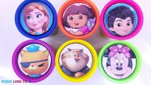 Learn Colors Play-Doh Surprise Eggs Dippin Dots Tubs Minnie Mouse Dora Kwazii[BB]