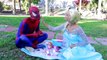 Spiderman vs Venom vs Frozen Elsa Elsa Kidnapped Real Life Superheroes - SPMFC