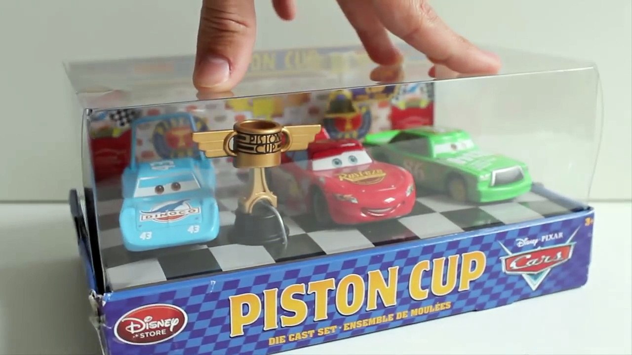 Unboxing Disney Pixar Cars Piston Cup Die-Cast Set Lightening McQueen, The King and Chick