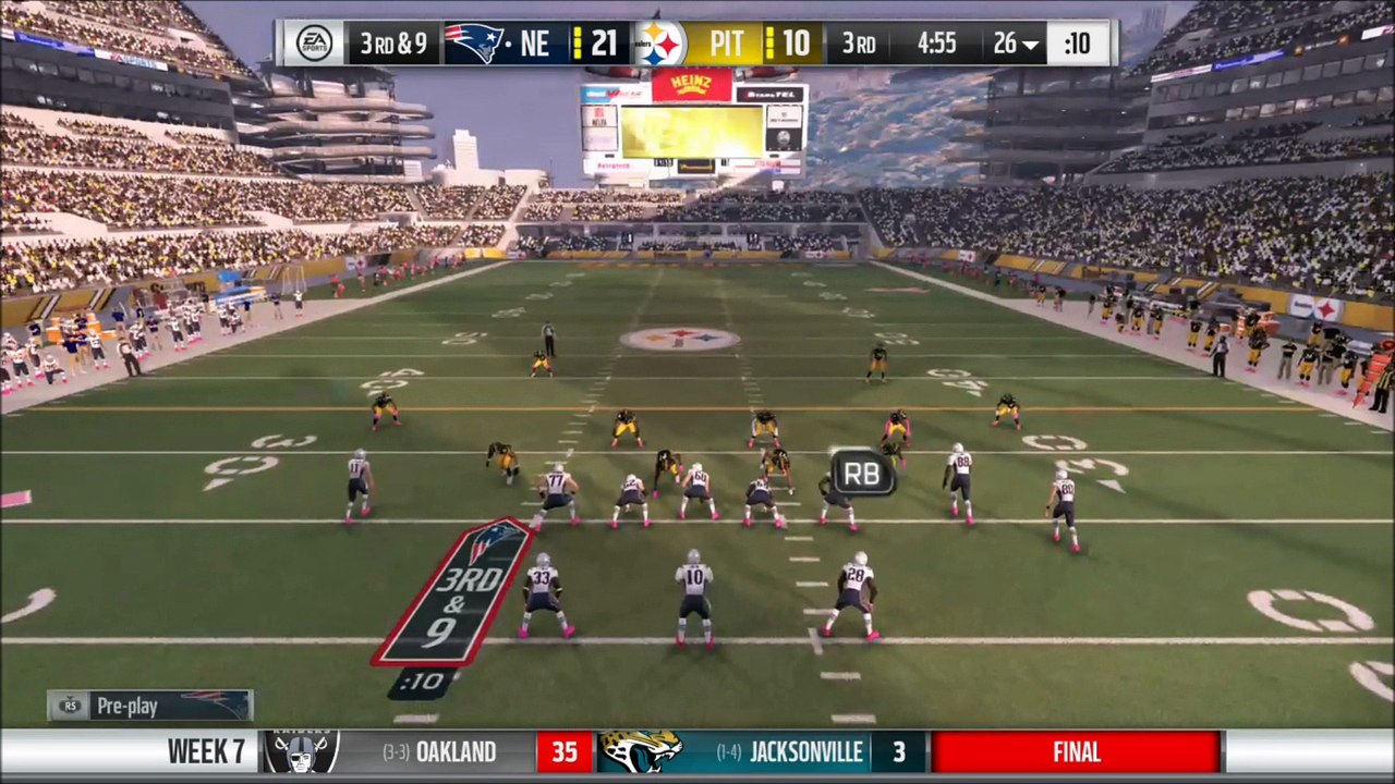 TD Lewis vs Pittsburgh Madden NFL 17