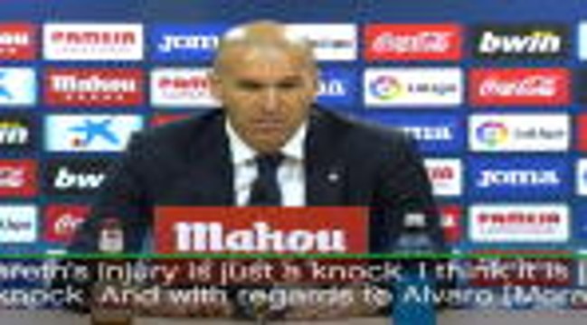 Zidane unconcerned by Bale injury