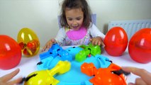 Hungry Hungry Hippo eats Disney Kids Toys and Angry Birds - Family Fun Game Surprise Egg
