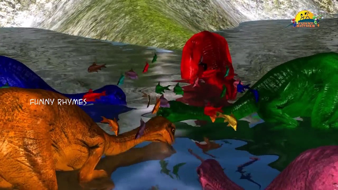 Learn Colors 3d Lesson with Dinosaurs for Nursery Children | Learn English Color Names