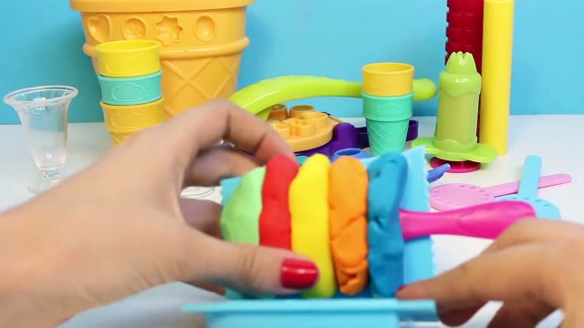 Play Doh Popsicles Ice Cream Play Doh Scoops n Treats Playdough Rainbow Popsicle Hasbro Toys Review