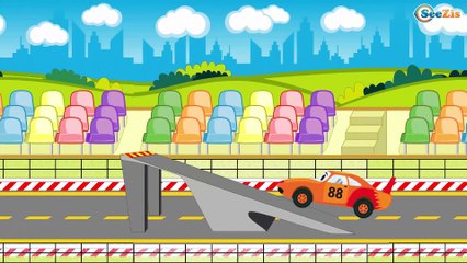 Carritos para niños - Carros de Carreras y Coche de Policía - Caricaturas de coches
